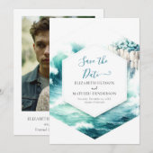 Save The Date Mariage nautique minimal modifiable (Devant / Derrière)