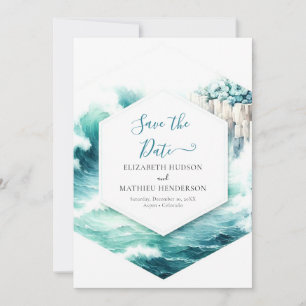 Save The Date Mariage nautique minimal modifiable