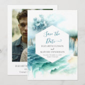 Save The Date Mariage nautique minimaliste (Devant / Derrière)