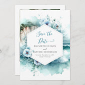 Save The Date Mariage nautique moderne Cliff (Devant / Derrière)