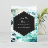 Save The Date Mariage nautique modifiable sur mesure (Debout devant)