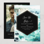 Save The Date Mariage nautique modifiable sur mesure (Devant / Derrière)