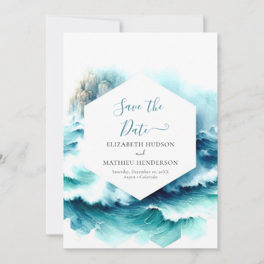 Save The Date Mariage Nautique numérique simple (Devant)