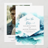 Save The Date Mariage Nautique numérique simple (Devant / Derrière)