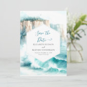 Save The Date Mariage nautique rustique modifiable (Debout devant)