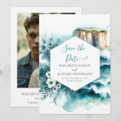 Save The Date Mariage nautique simple et élégant (Devant / Derrière)