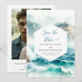 Save The Date Mariage Nautique unique modifiable (Devant / Derrière)