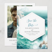 Save The Date Mariage nautique Whimsical (Devant / Derrière)
