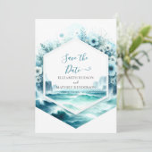 Save The Date Mariage nautique Whimsical (Debout devant)