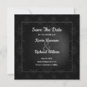 Save The Date Mariage Noir Classique Enregistrer La Date (Devant)
