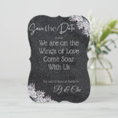 Save The Date Mariage noir élégant (Debout devant)