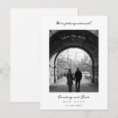 Save The Date Mariage noir enregistrer la date (Devant / Derrière)