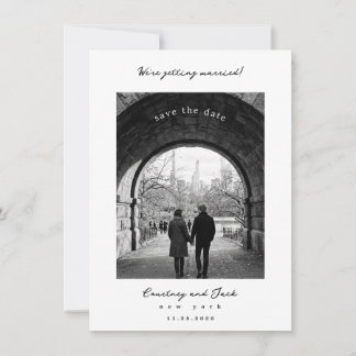 Save The Date Mariage noir enregistrer la date