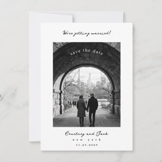 Save The Date Mariage noir enregistrer la date (Devant)