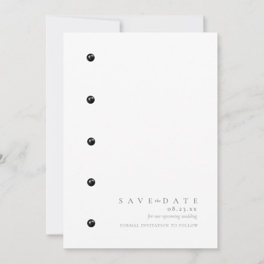 Save The Date Mariage noir et blanc sur mesure ID1090 (Devant)