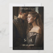 Save The Date Mariage noir gothique : Mains de squelette jusqu'à (Dos)