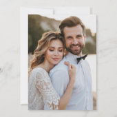 Save The Date mariage noir simple Enregistrer la date (Dos)