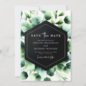 Save The Date Mariage numérique Boho Eucalyptus simple (Devant)