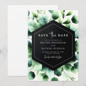Save The Date Mariage numérique Boho Eucalyptus simple (Devant / Derrière)