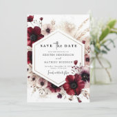 Save The Date Mariage numérique chic de Bourgogne (Debout devant)