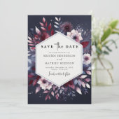 Save The Date Mariage numérique chic de Bourgogne (Debout devant)