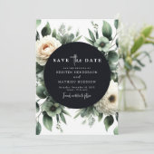 Save The Date Mariage numérique Chic Green Eucalyptus (Debout devant)