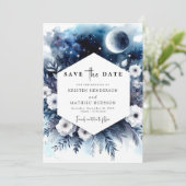 Save The Date Mariage numérique chic sur la Lune (Debout devant)