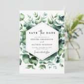 Save The Date Mariage numérique Eucalyptus Botanique (Debout devant)