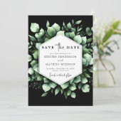 Save The Date Mariage numérique Eucalyptus feuille rustique (Debout devant)