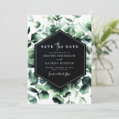 Save The Date Mariage numérique minimal Floral Eucalyptus (Debout devant)