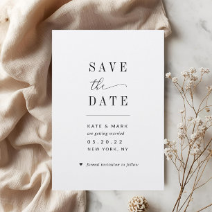 Save The Date Mariage numérique minimaliste moderne Enregistrer 