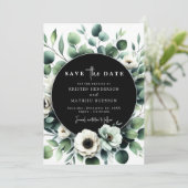 Save The Date Mariage numérique simple Eucalyptus vert (Debout devant)