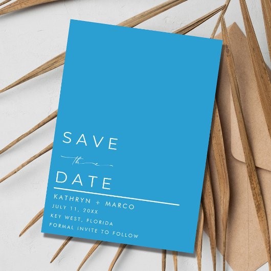 Save The Date Mariage numérique Tropical Palm Tree Beach