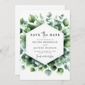Save The Date Mariage Numérique Unique et Ludique à l'Eucalyptus (Devant / Derrière)