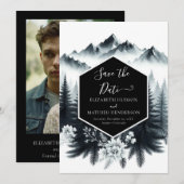 Save The Date Mariage numérique Whimsical Mountain (Devant / Derrière)