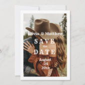 Save The Date Mariage occidental bohème  (Devant)