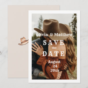 Save The Date Mariage occidental bohème