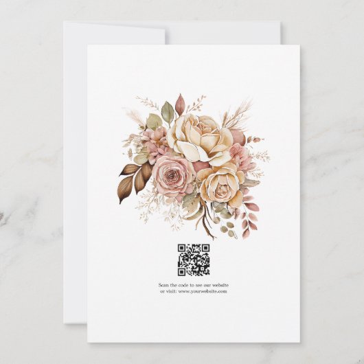 Save The Date Mariage Occidental Chic Bohème Rustique Cowboy Cod (Dos)