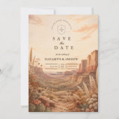 Save The Date Mariage occidental d'automne élégant (Devant)