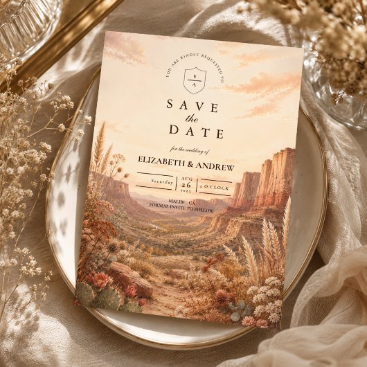 Save The Date Mariage occidental d'automne élégant