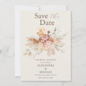 Save The Date Mariage Occidental Floral Boho (Devant)