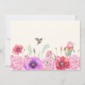 Save The Date Mariage oiseau branche florale aquarelle nature (Dos)