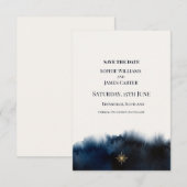 Save The Date Mariage Or Navy (Devant / Derrière)