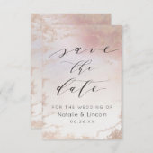 Save The Date Mariage Or Rose Ombre Blush Rose Froid (Devant / Derrière)