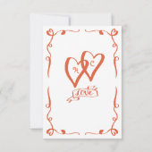 Save The Date Mariage orangé de Sunset Retro Whimsical (Dos)