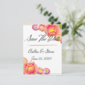 Save The Date Mariage Orange & Peach (Debout devant)