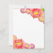 Save The Date Mariage Orange & Peach (Dos)