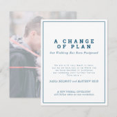 Save The Date Mariage ou événement changement de plan reporté (Devant / Derrière)