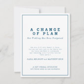 Save The Date Mariage ou événement reporté (Devant)