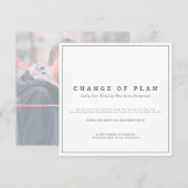 Save The Date Mariage ou événement reporté changement de plan (Devant / Derrière)